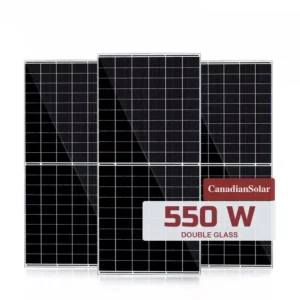 پنل خورشیدی 550 وات مونو کریستال بایفشیال برند Canadian مدل CS6W-550MB-AG