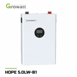 باتری 5 کیلووات ساعت 100 آمپر 51.2 ولت لیتیومی برند Growatt مدل HOPE 5.0LW-B1
