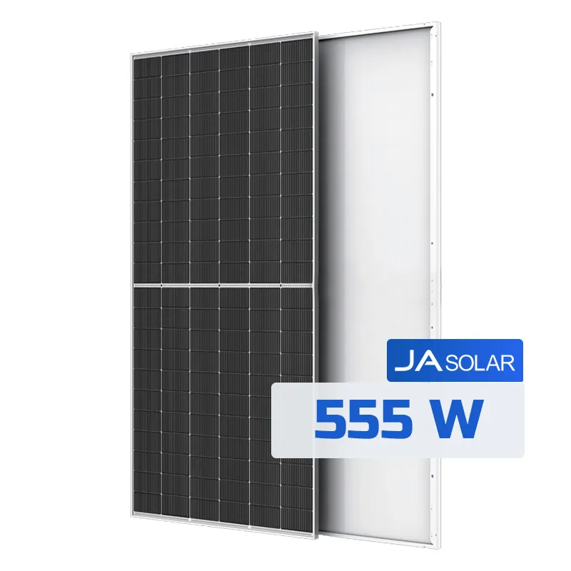 پنل خورشیدی 555 وات مونو کریستال برند JA SOLAR مدل JAM72S30-550/MR