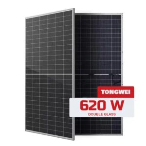 پنل خورشیدی 620 وات مونو کریستال بایفشیال برند Tongwei با تکنولوژی N-Type