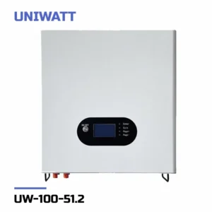 باتری لیتیومی 5 کیلووات 100 آمپر 51.2 ولت برند UNIWATT مدل UW-100-51.2