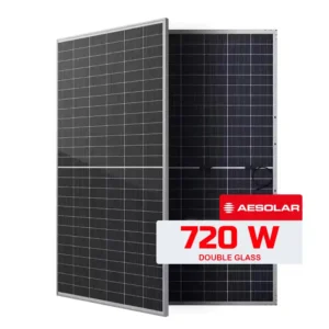 پنل خورشیدی 720 وات مونو کریستال بایفشیال برند AE SOLAR مدل AE TME-132BDS 720W