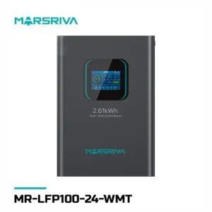 باتری لیتیومی 2.6 کیلووات 10 آمپر 24 ولت برند Marsriva مدل MR-LFP24-100-WMD