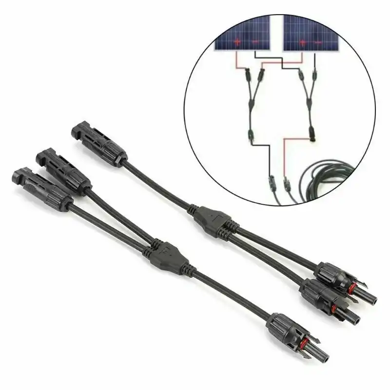 کانکتور پنل خورشیدی MC4 نوع دو به یک سیمدار برند PNtech