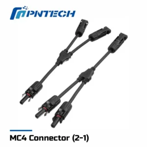 کانکتور پنل خورشیدی MC4 نوع دو به یک سیم‌دار برند PNtech