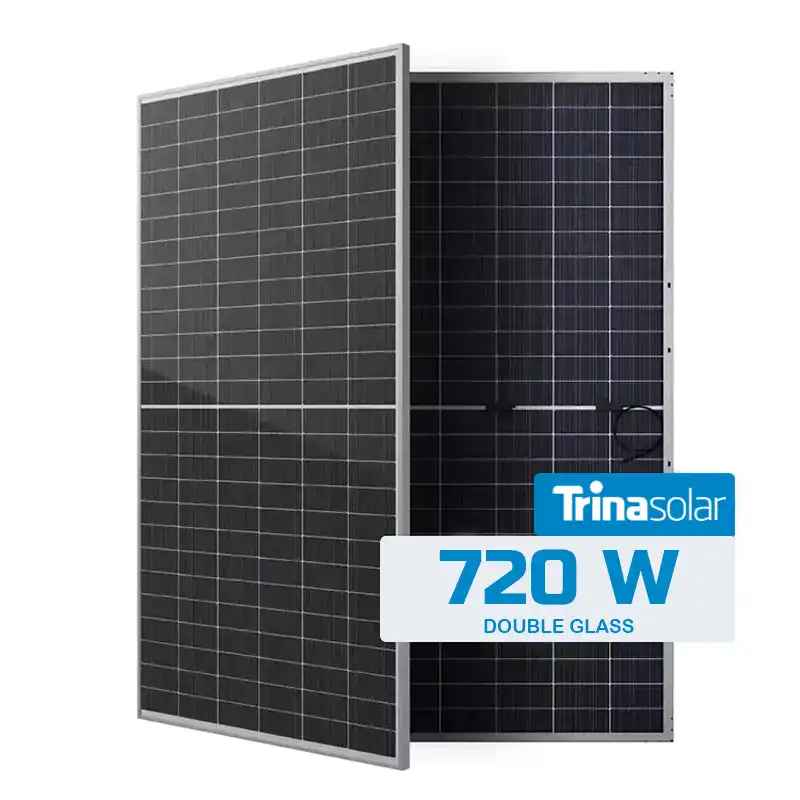 پنل خورشیدی 720 وات مونوکریستال بایفشیال برند Trina Solar مدل TSM-NEG21C.20 720W